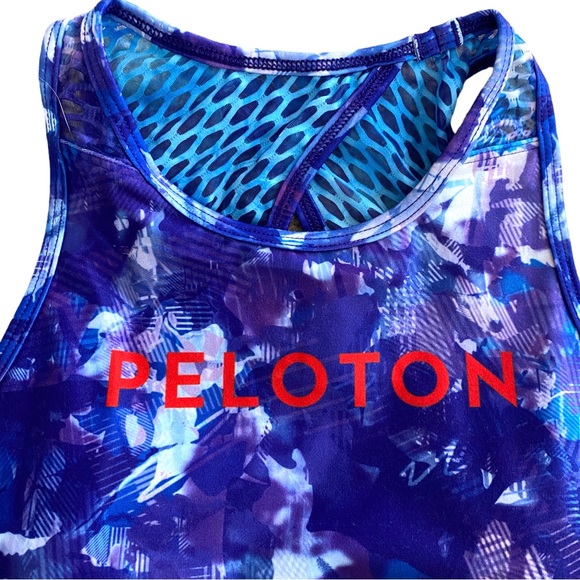 NEW Peloton x WITH Blue Moves High Neck Racerback Cutout Sports Bra Size Medium - Picture 10 of 15